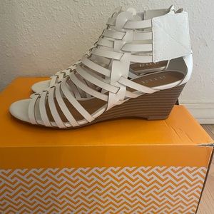 White Strappy Sandals, size 8.5